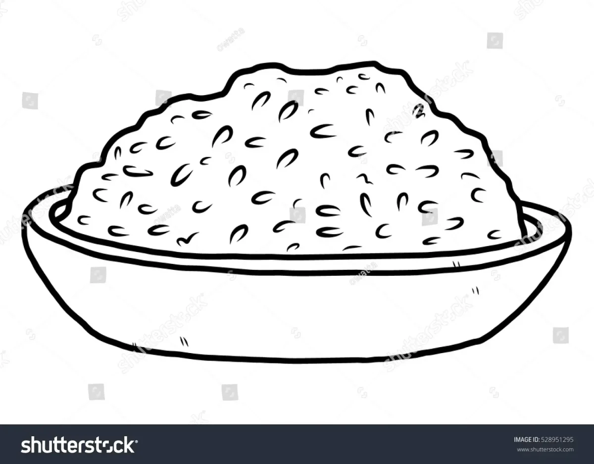 Рис раскраска