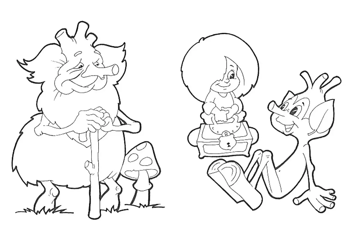 Домовёнок Кузька раскраска