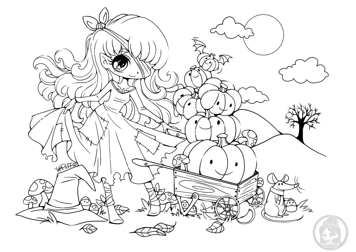 Раскраска Хэллоуин