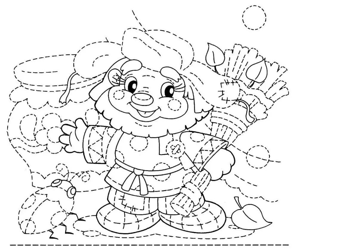 Домовёнок раскраска для детей