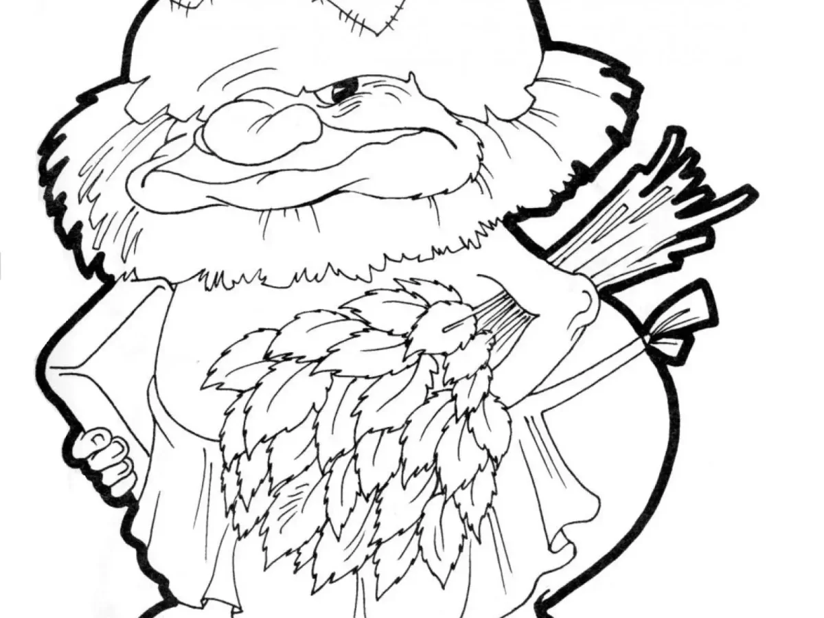 Старичок Лесовичок раскраска