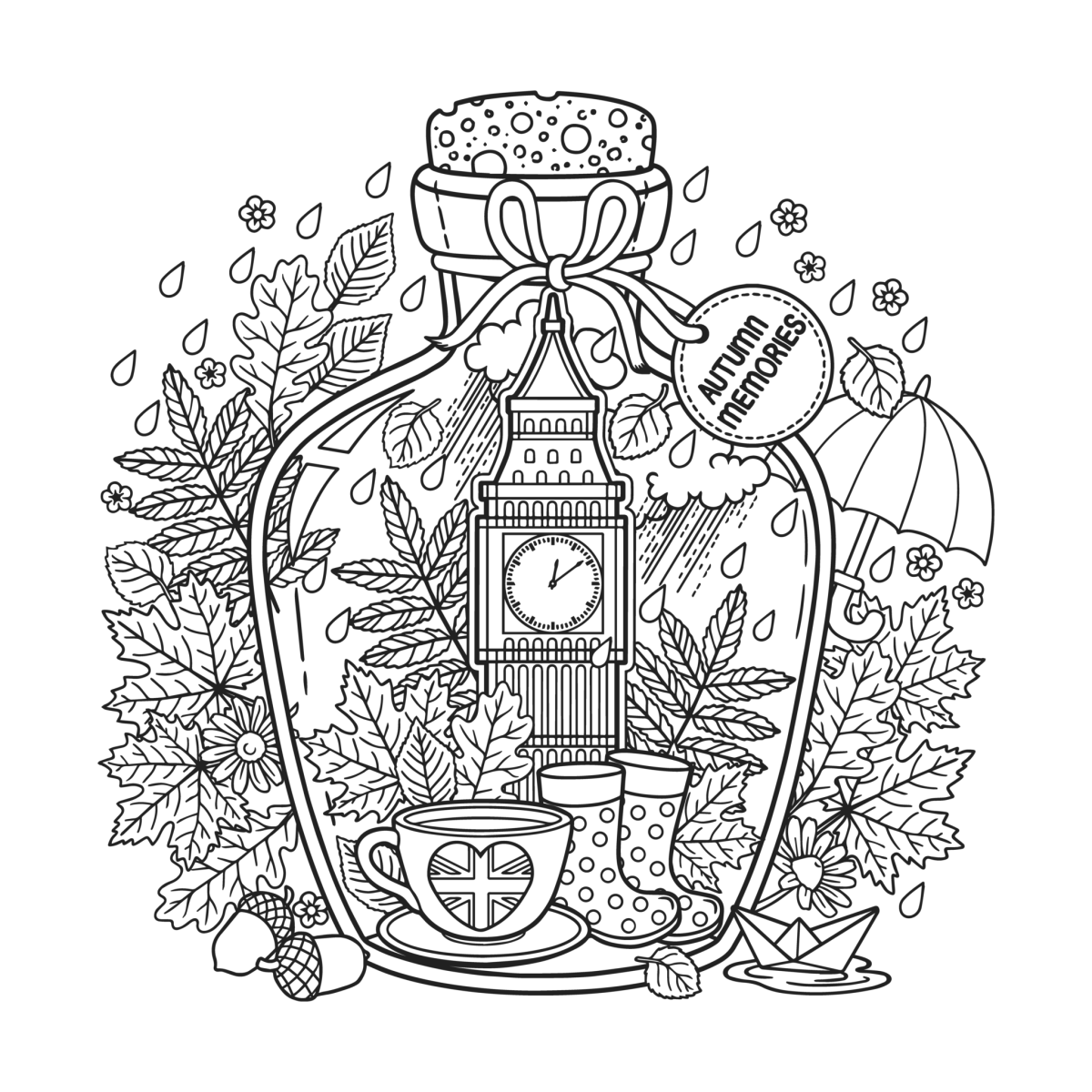 Раскраски антистресс бутылки