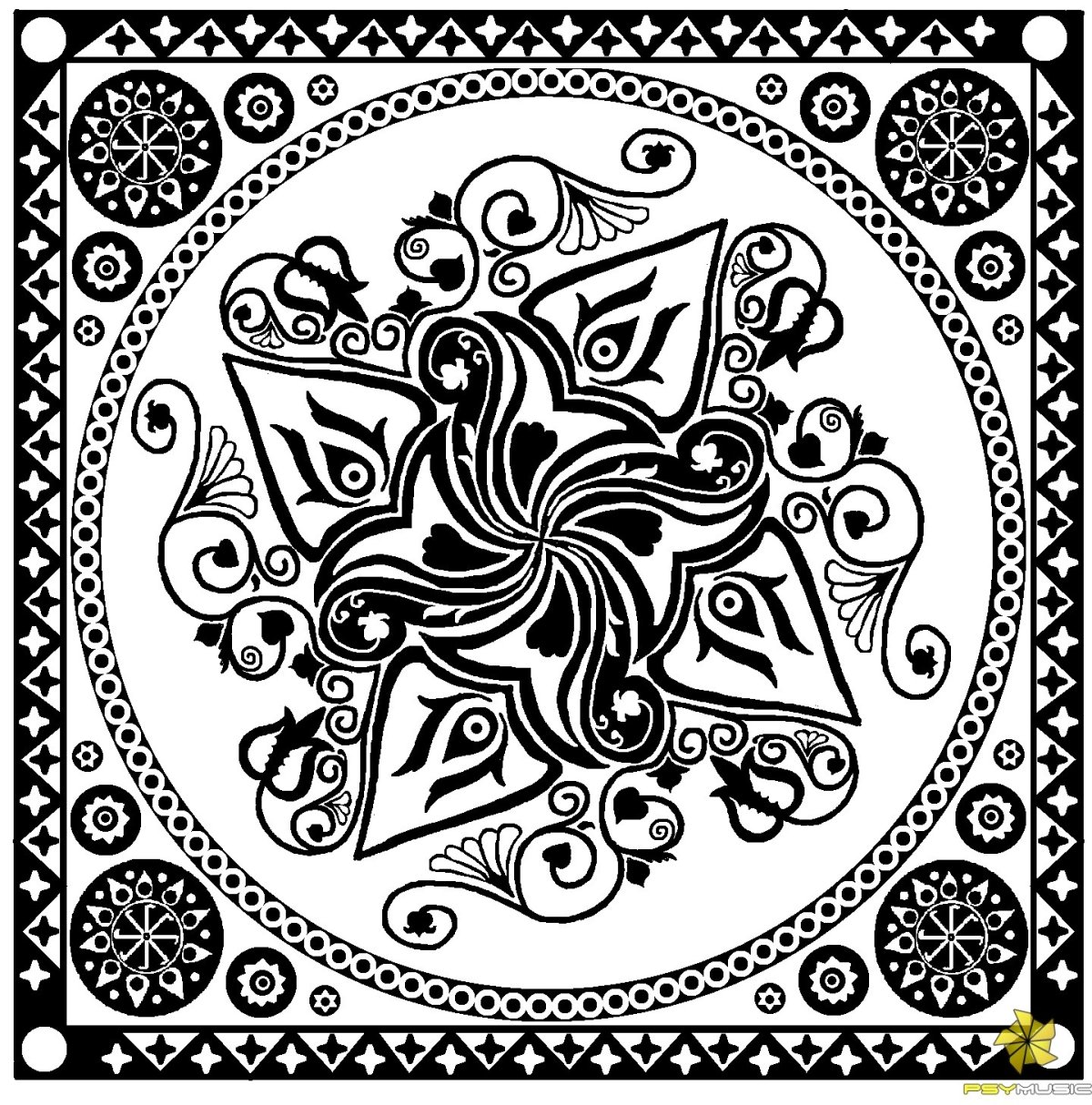 Восточные орнаменты и узоры в графике