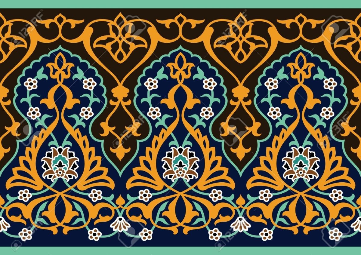 Восточный орнамент два цвета