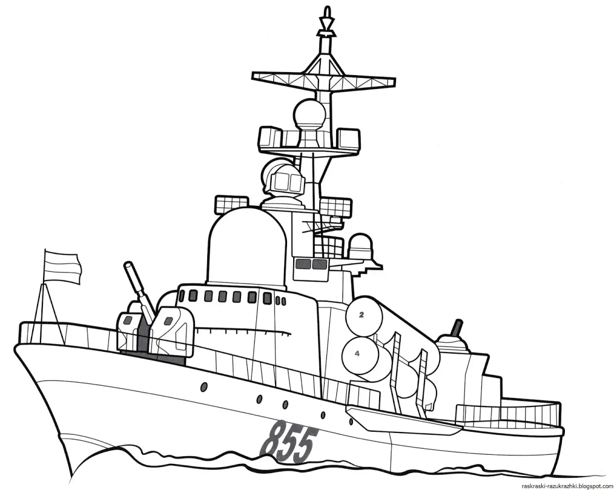 Пиратский корабль раскраска