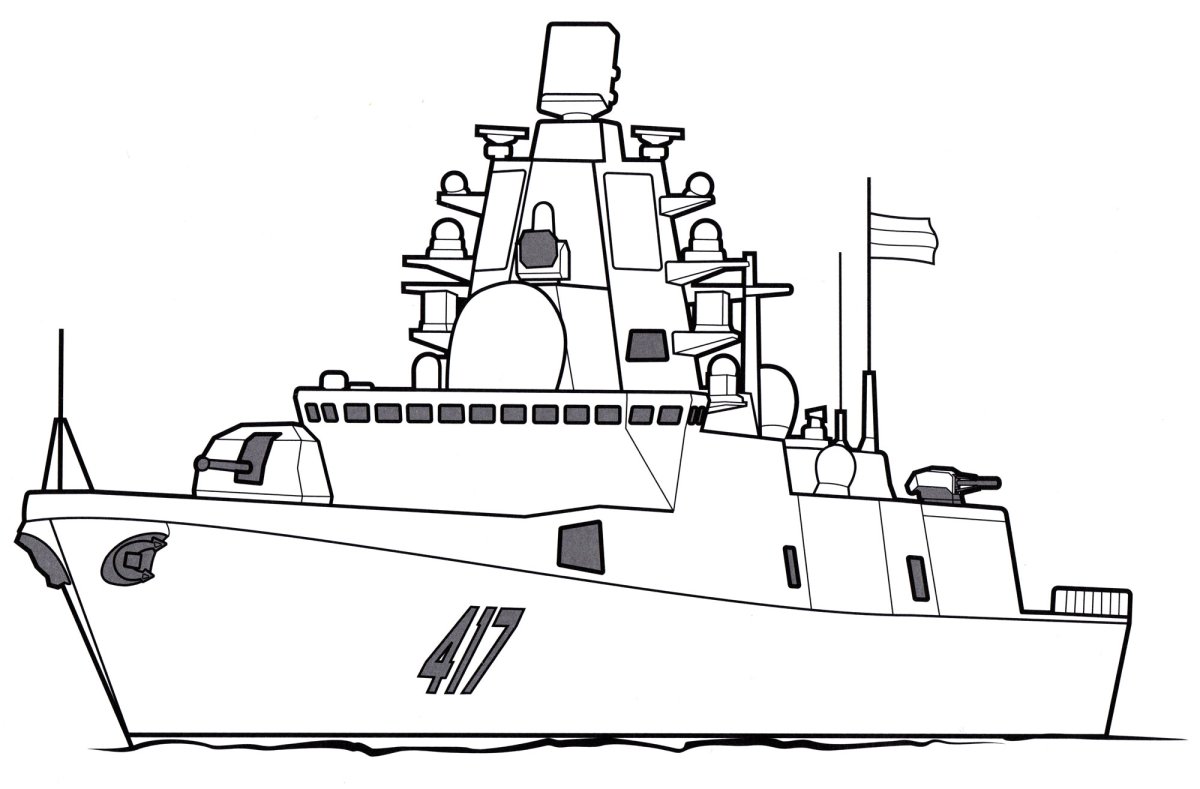 Раскраски морской флот для детей