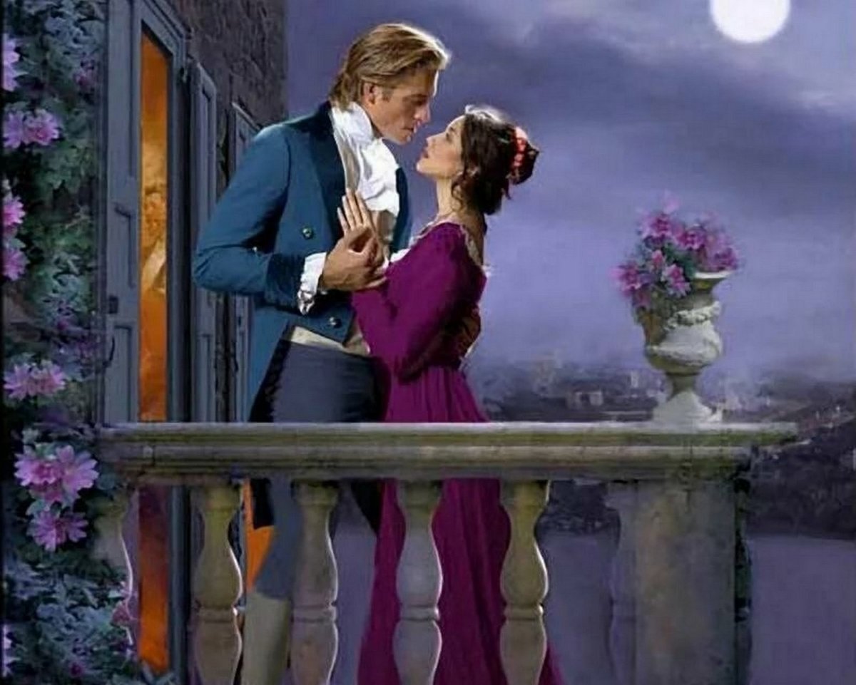 Романтическая встреча влюбленных