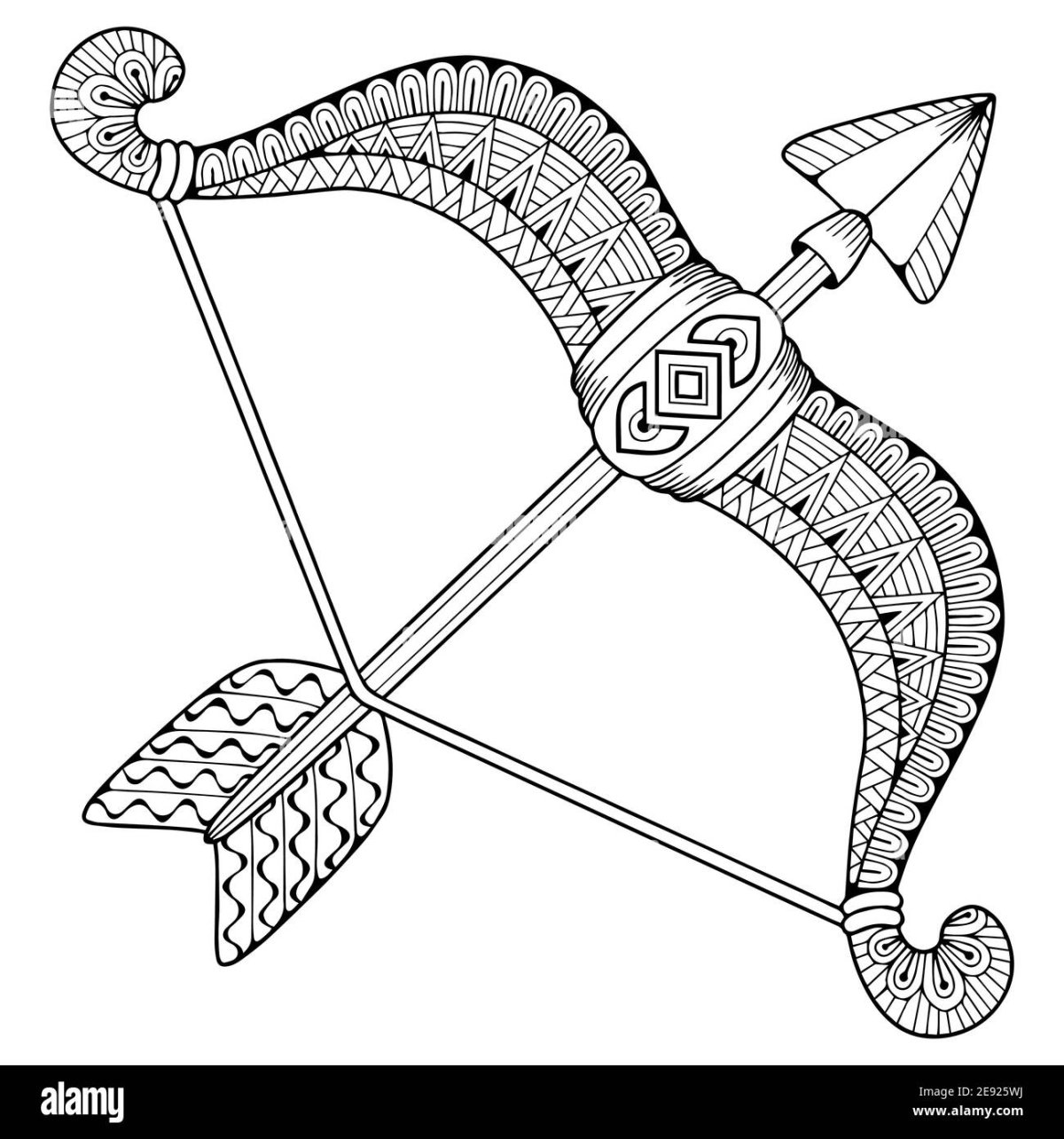 Раскраска Стрелец знак зодиака