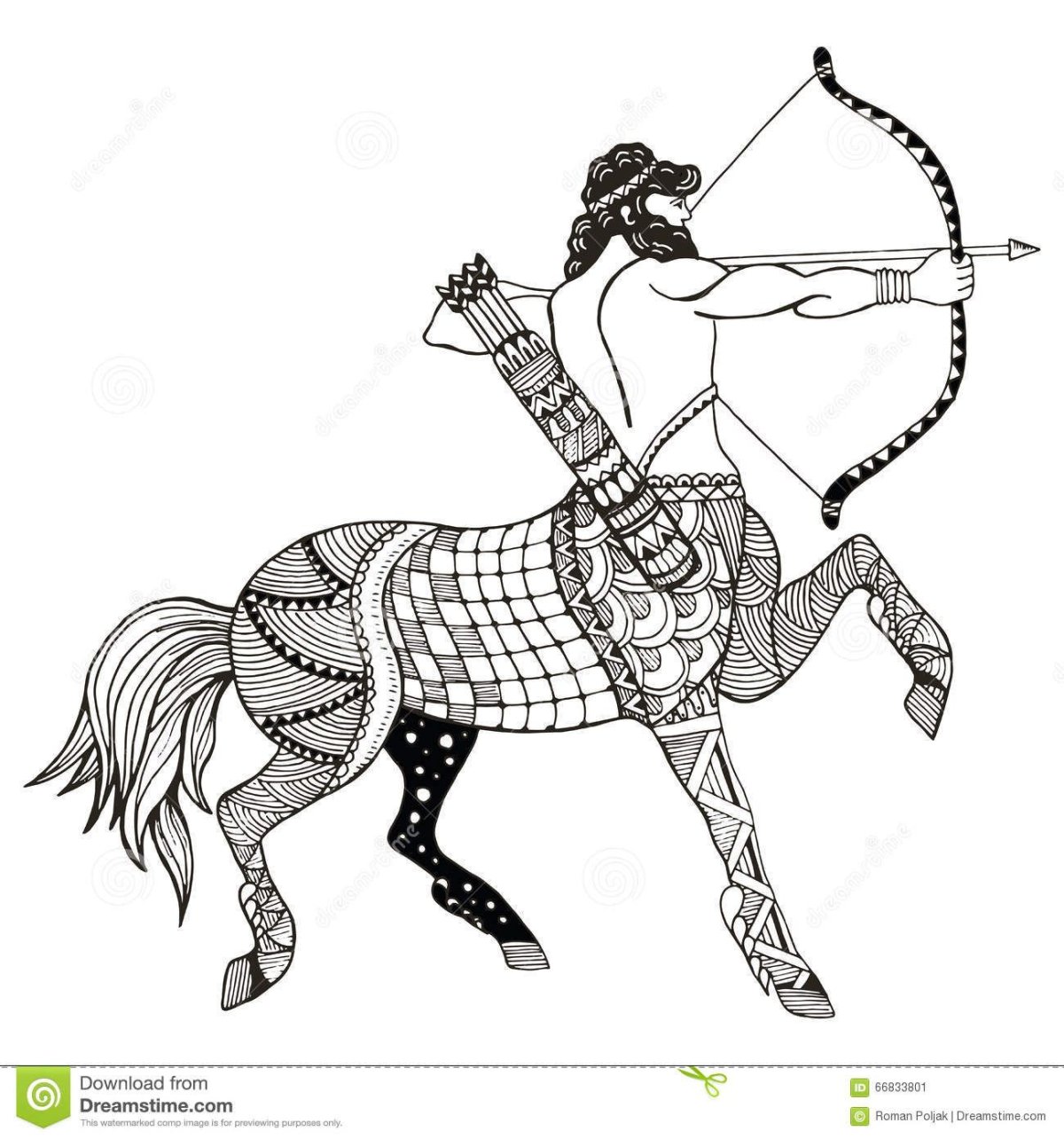 Стрелец раскраска
