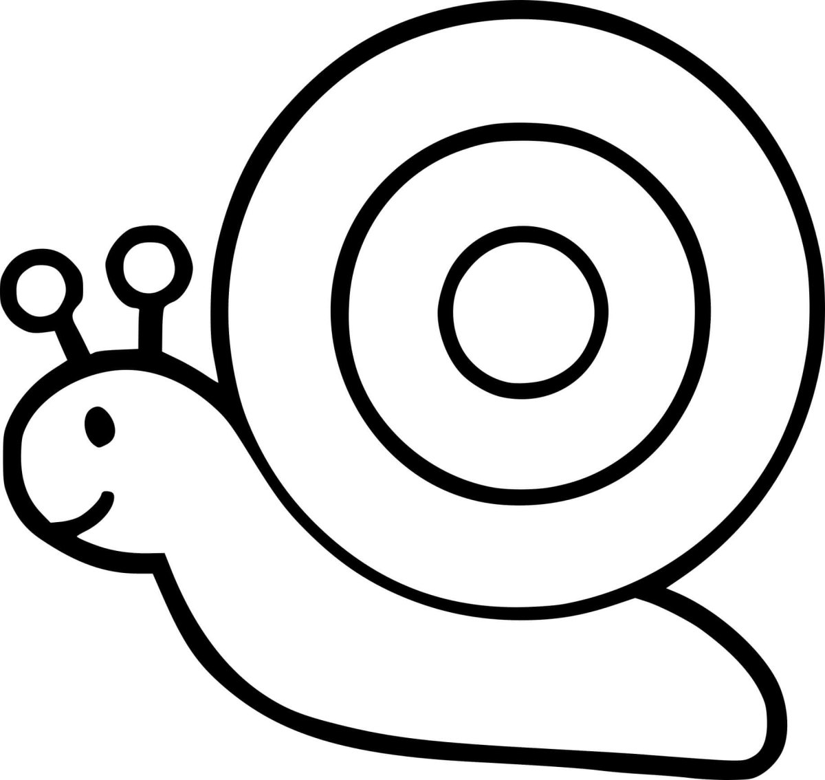 Трафарет улитки для аппликации