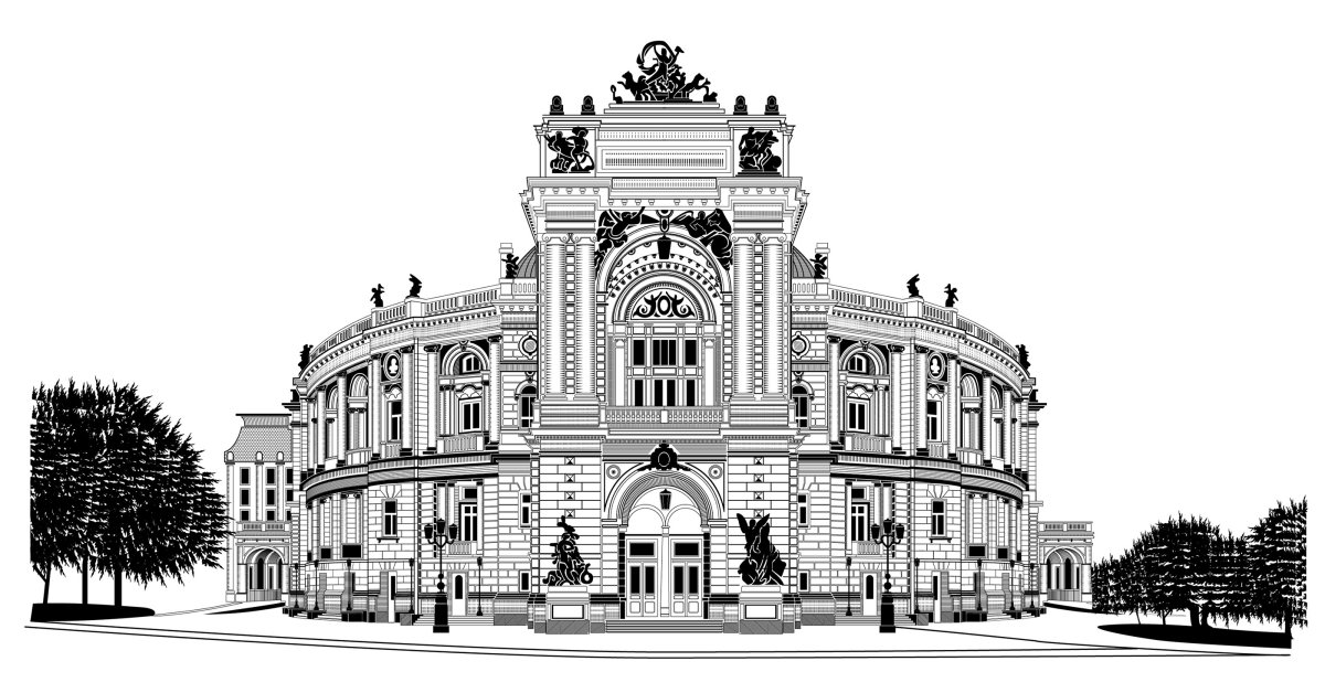 Раскраска театр оперы и балета