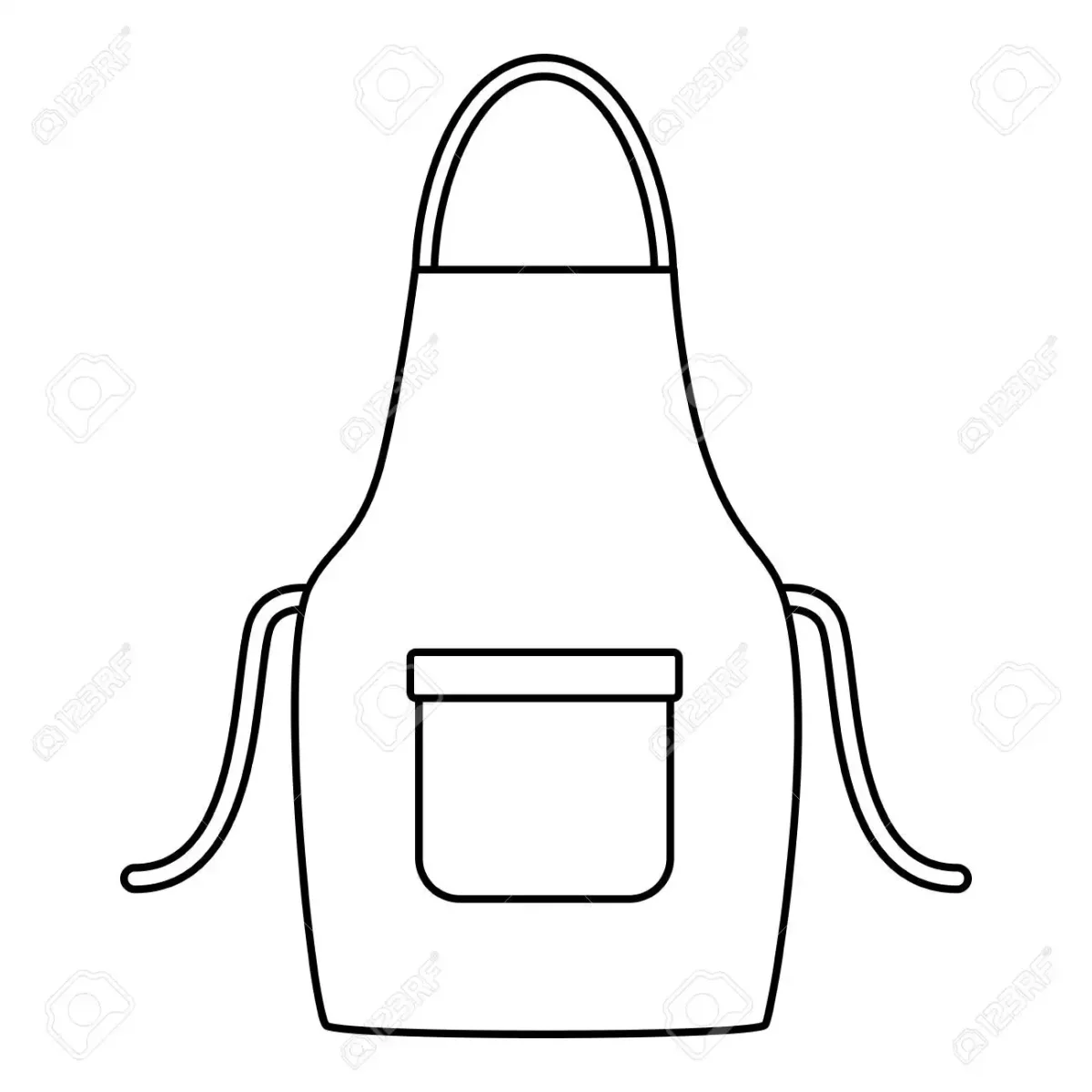 Фартук раскраска для детей