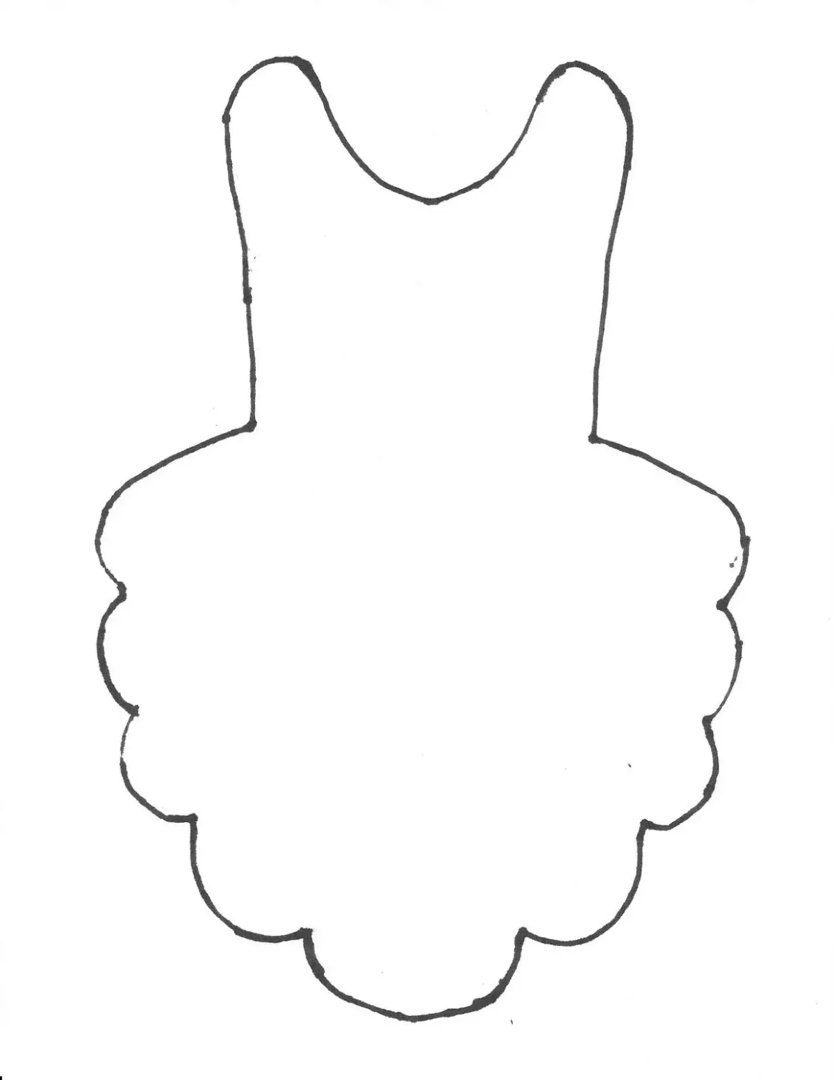 Фартук трафарет для детей