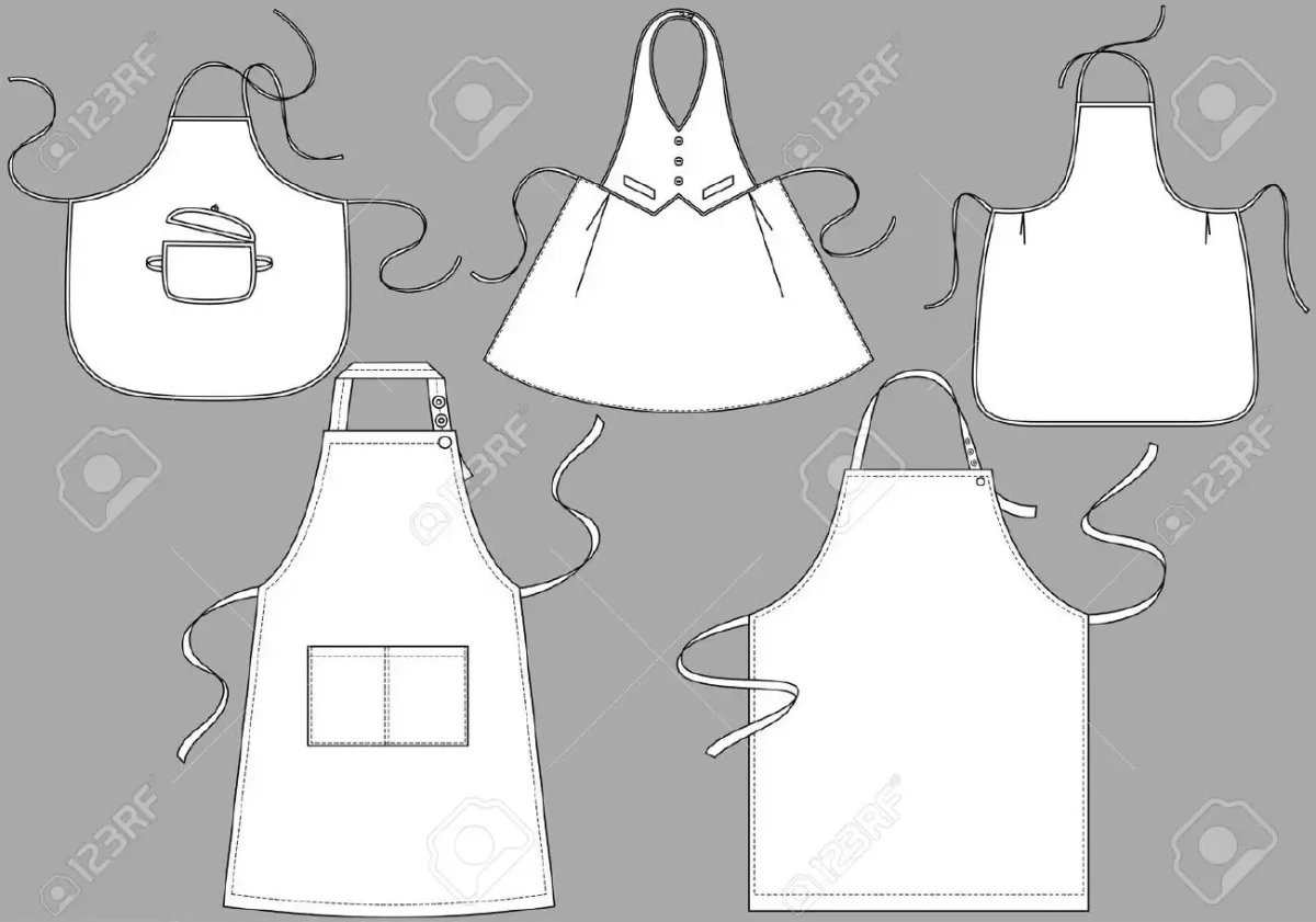 Аппликации на кухонных передниках