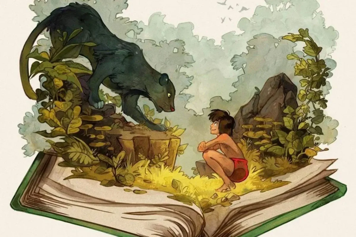 Киплинг книга джунглей иллюстрации