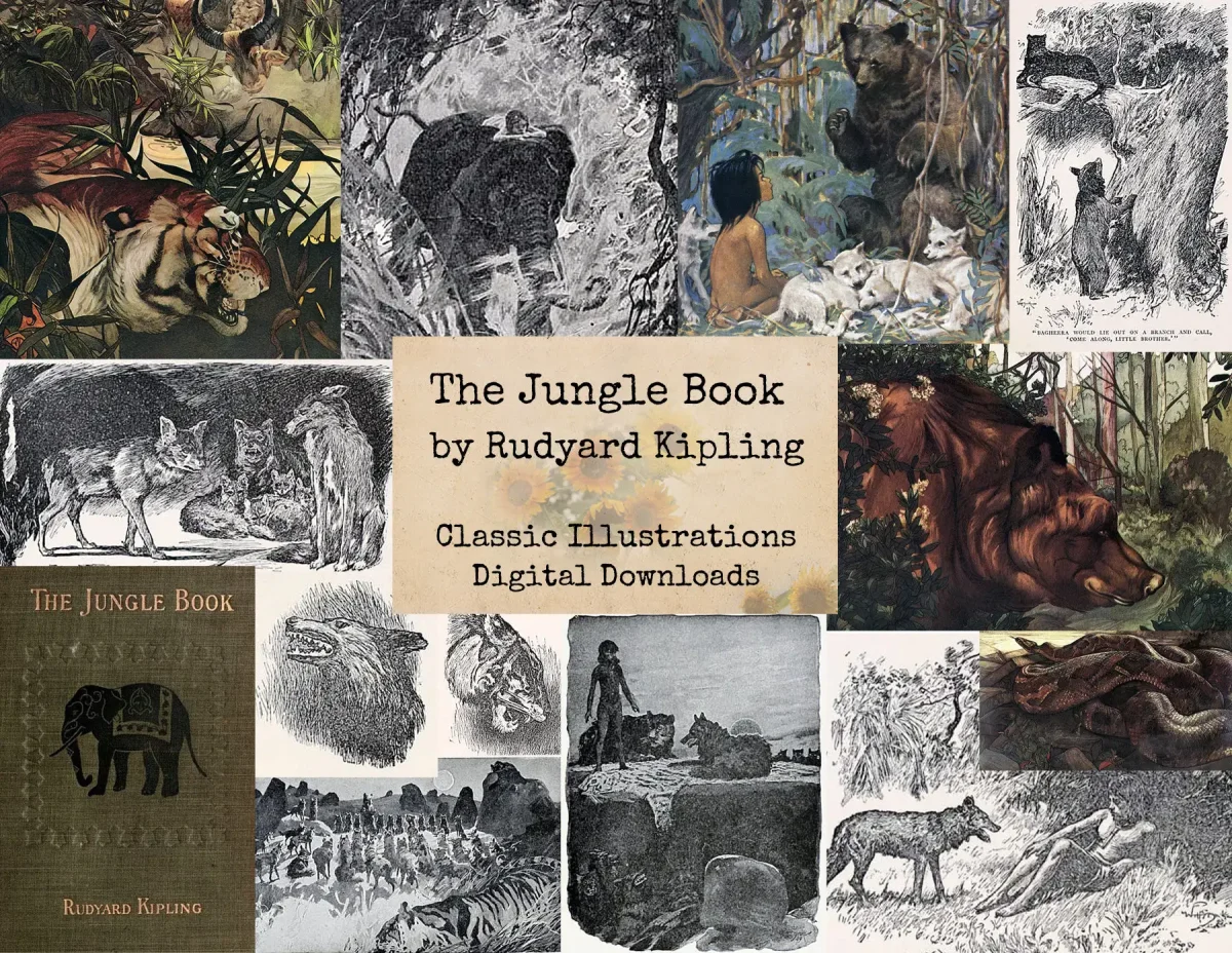 Иллюстрации Киплинга на английском