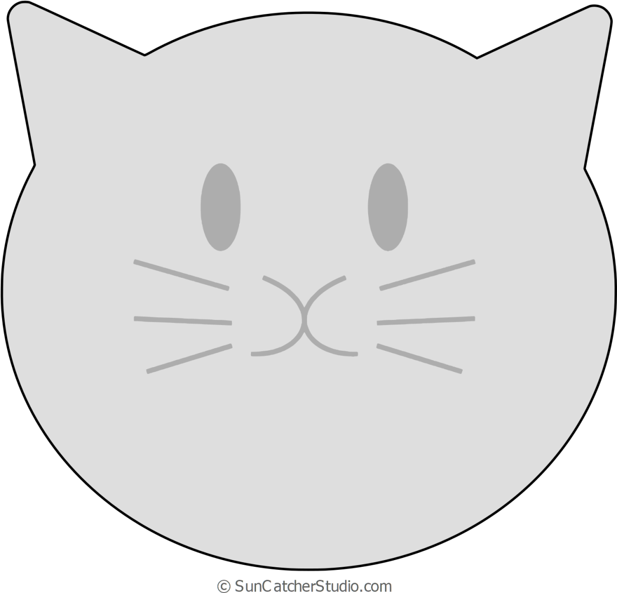 Ажурная кошка контур