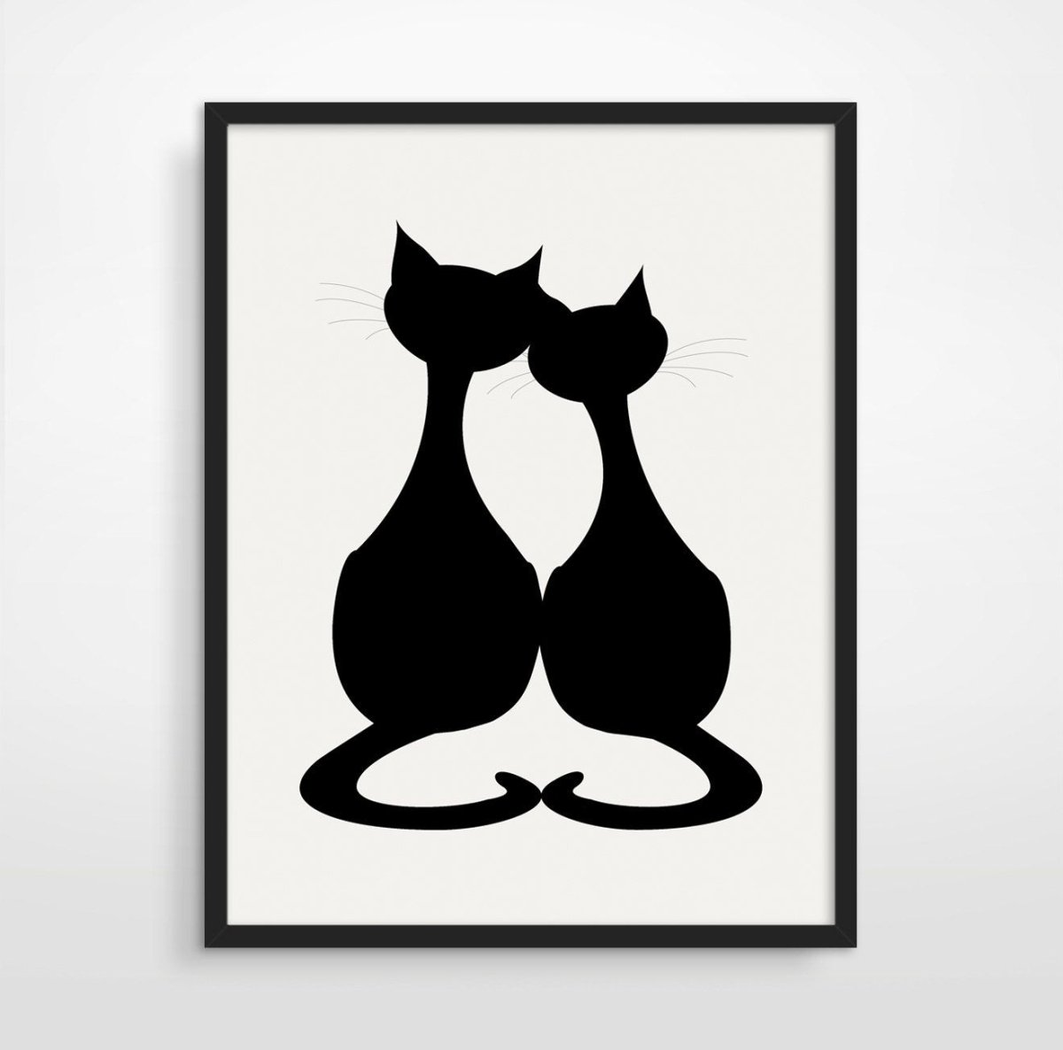 Трафареты влюбленных кошек