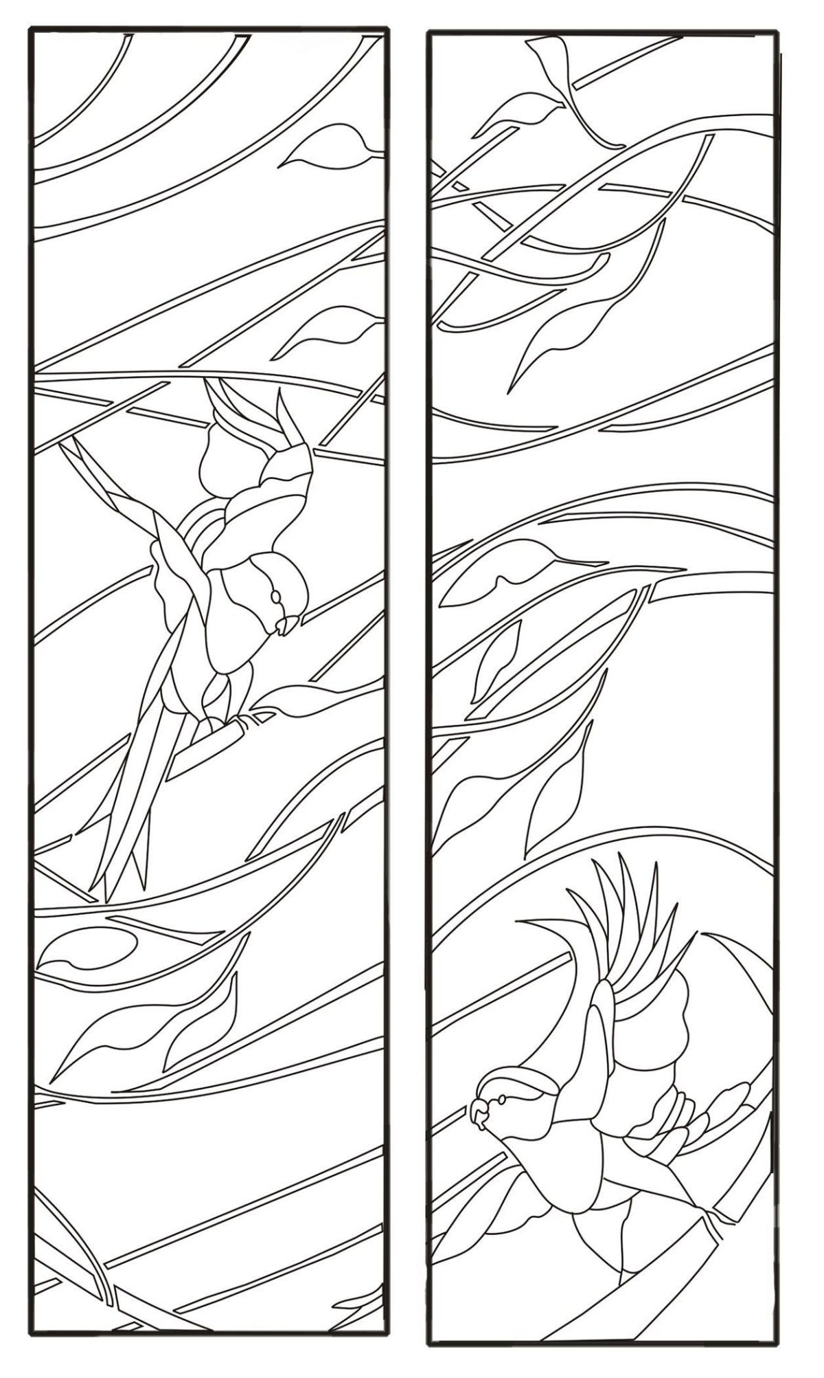 Эскизы для витража на стекле