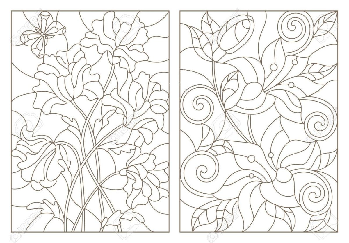 Трафарет для контура по стеклу