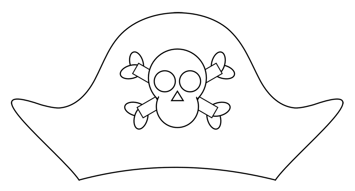 Веселый Роджер на белом фоне