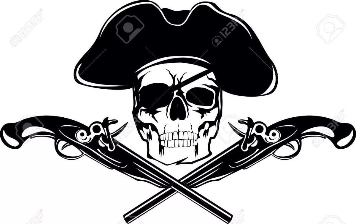 Пиратский пистолет вектор