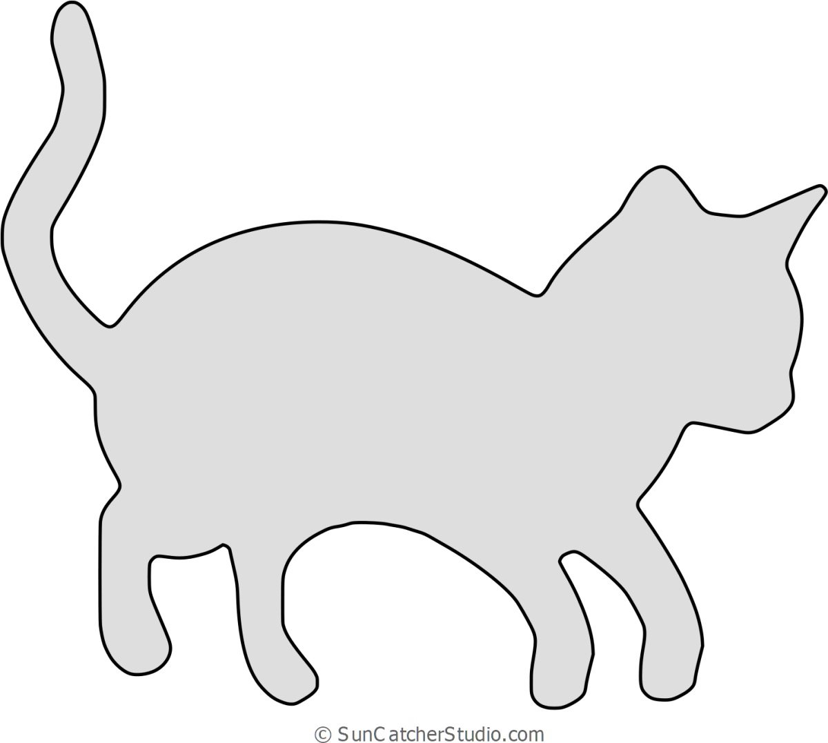 Силуэт кошки для выпиливания
