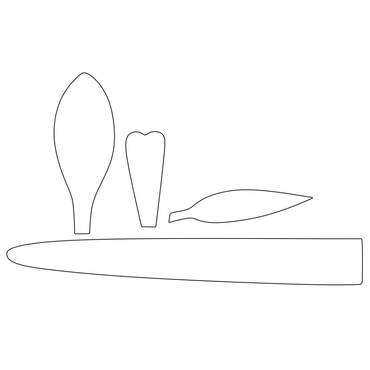 Трафарет листьев цветов