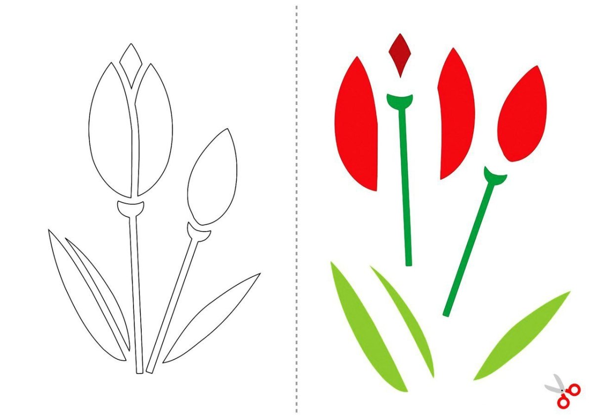 Лепесток трафарет