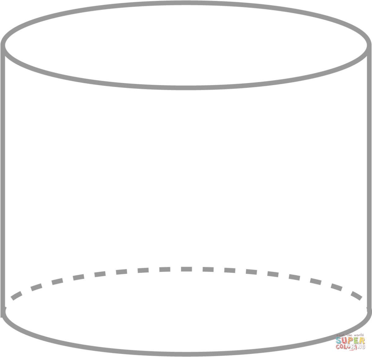Цилиндр фигура контур
