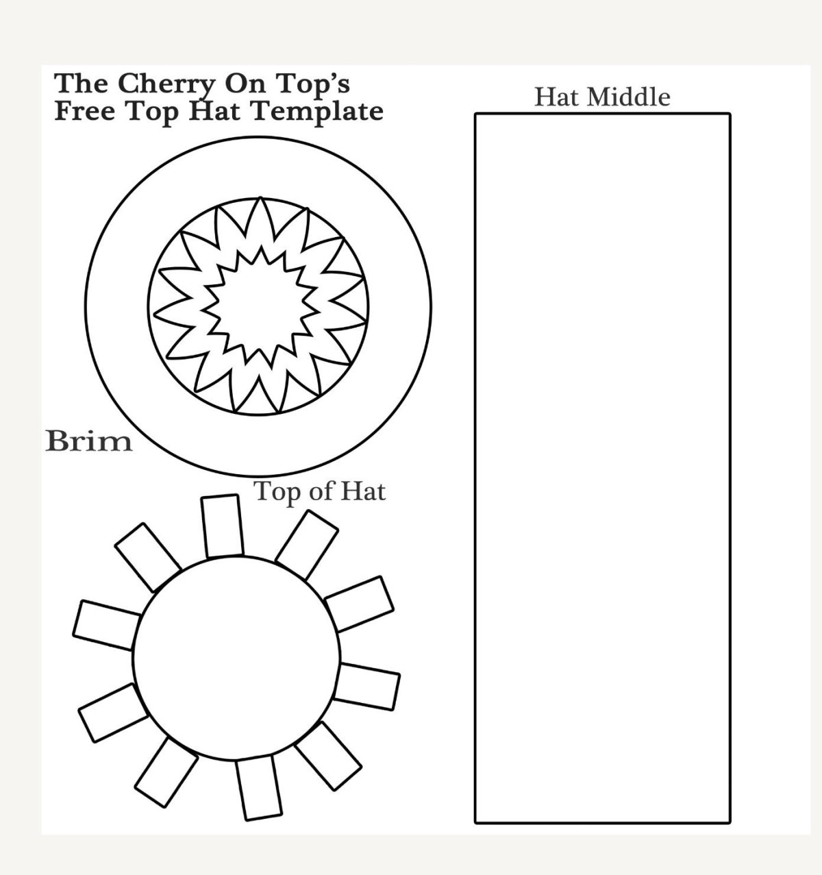Шляпа из бумаги трафарет