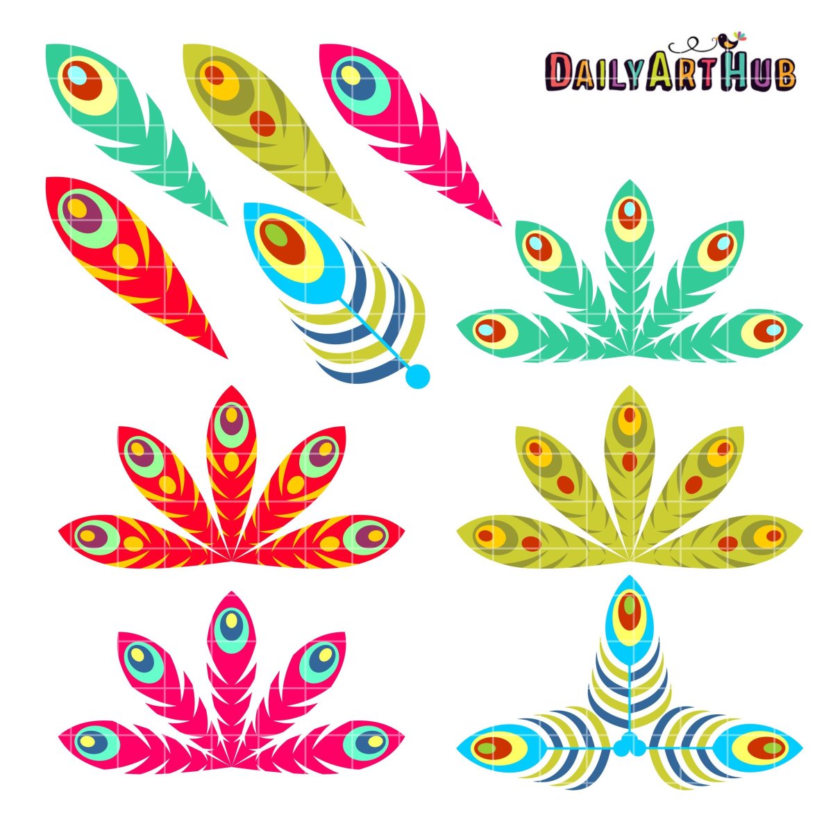 Перо павлина из бумаги