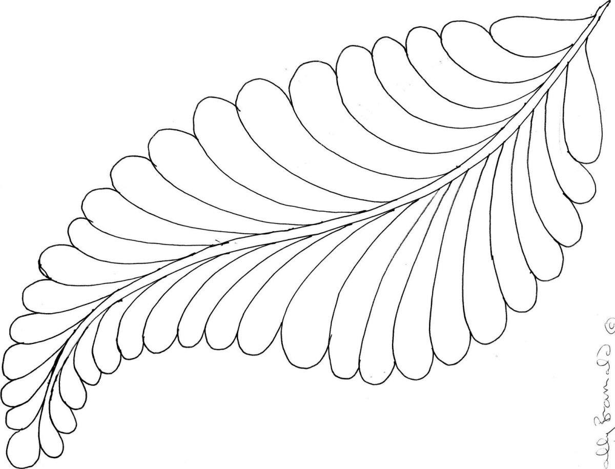 Перо Жар птицы трафарет