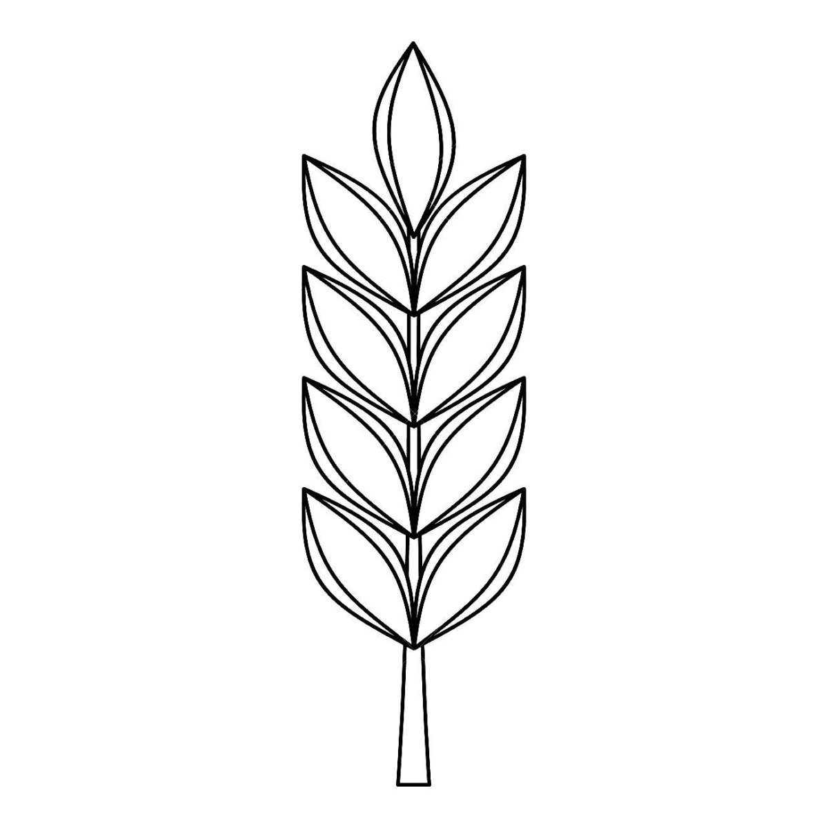 Трафарет колосок пшеницы