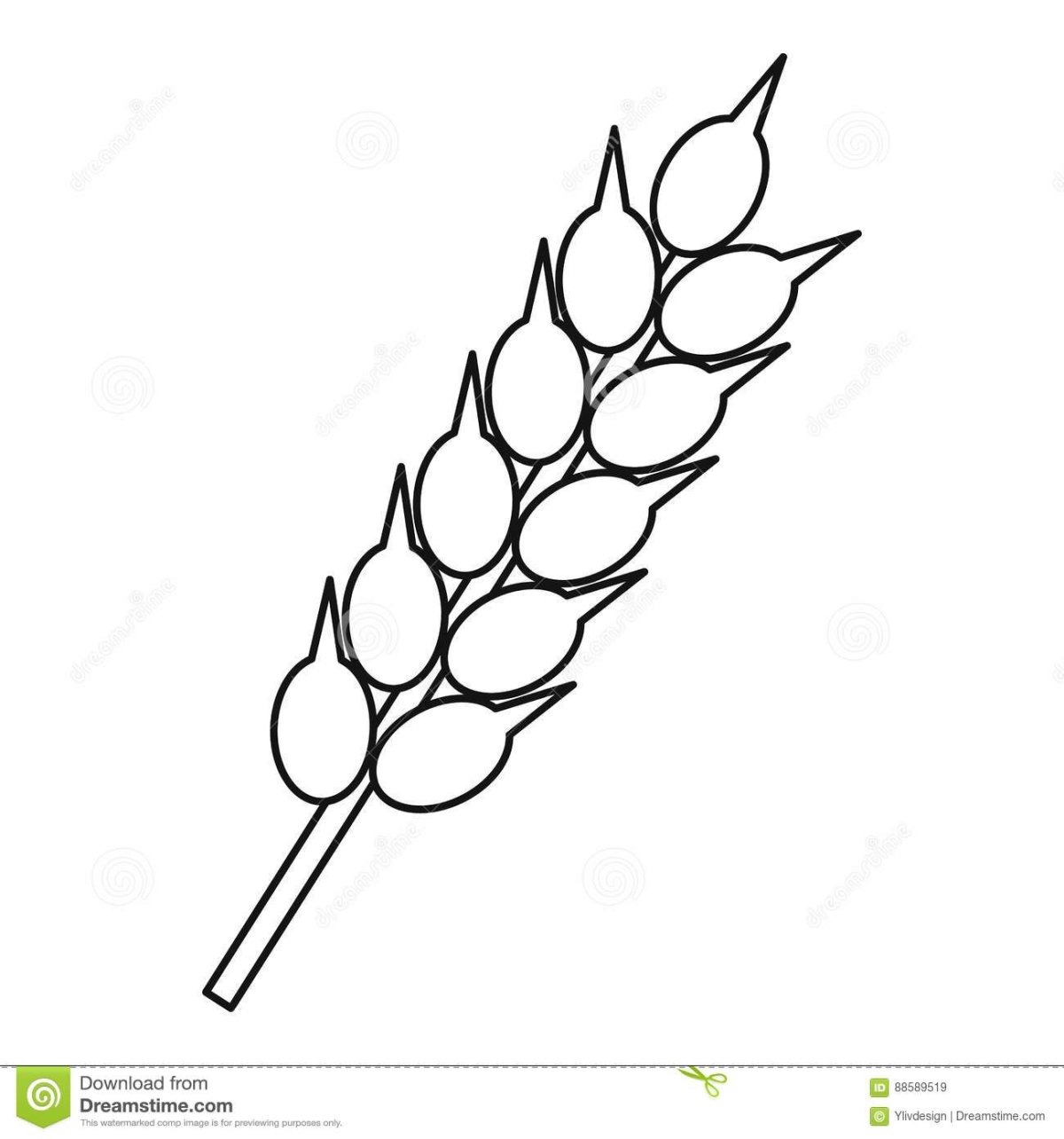 Колосок для вырезания