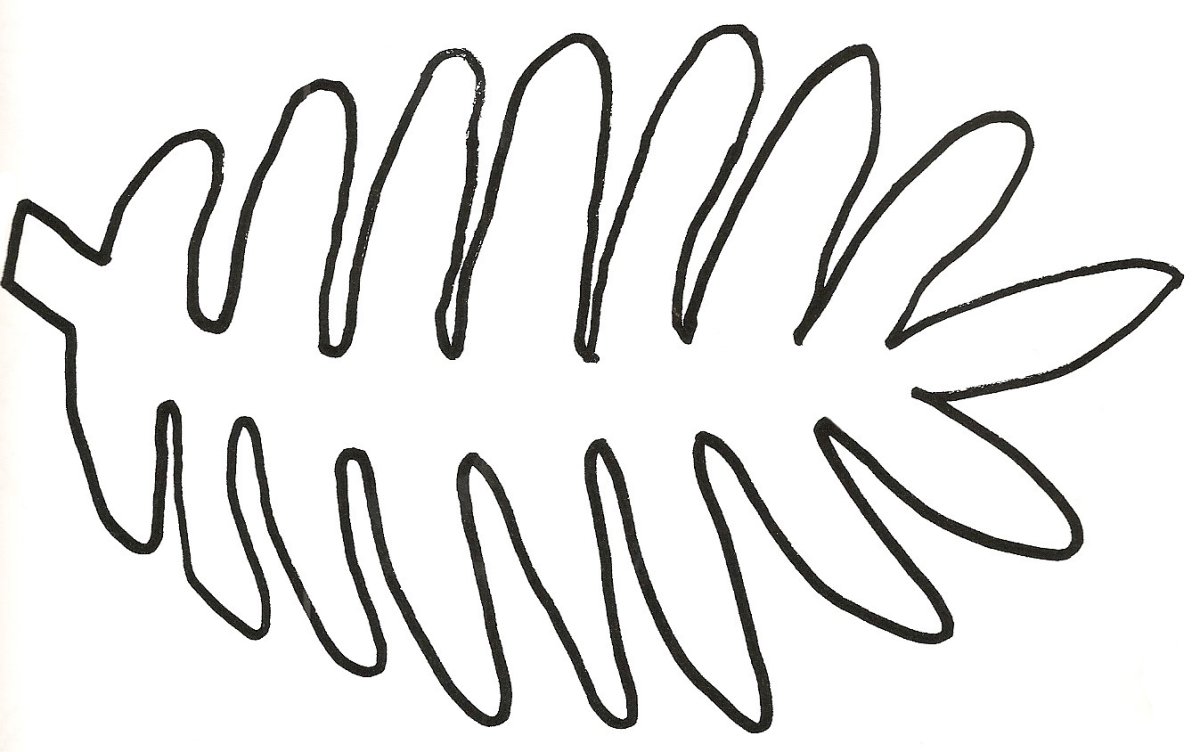 Лист цветка шаблон для вырезания