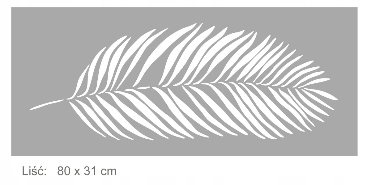 Трафарет лист пальмы на стену