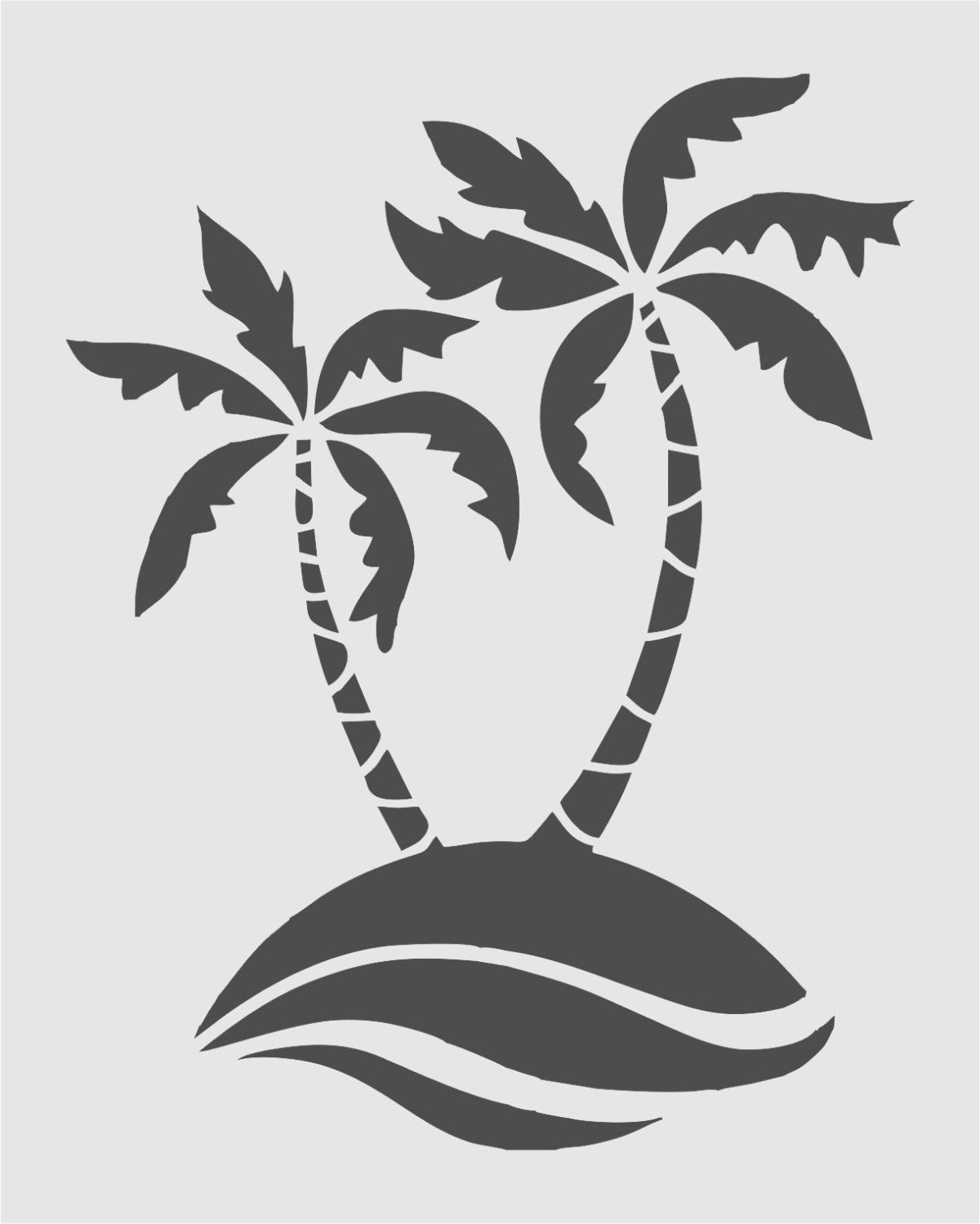 Трафарет пальмы для стен