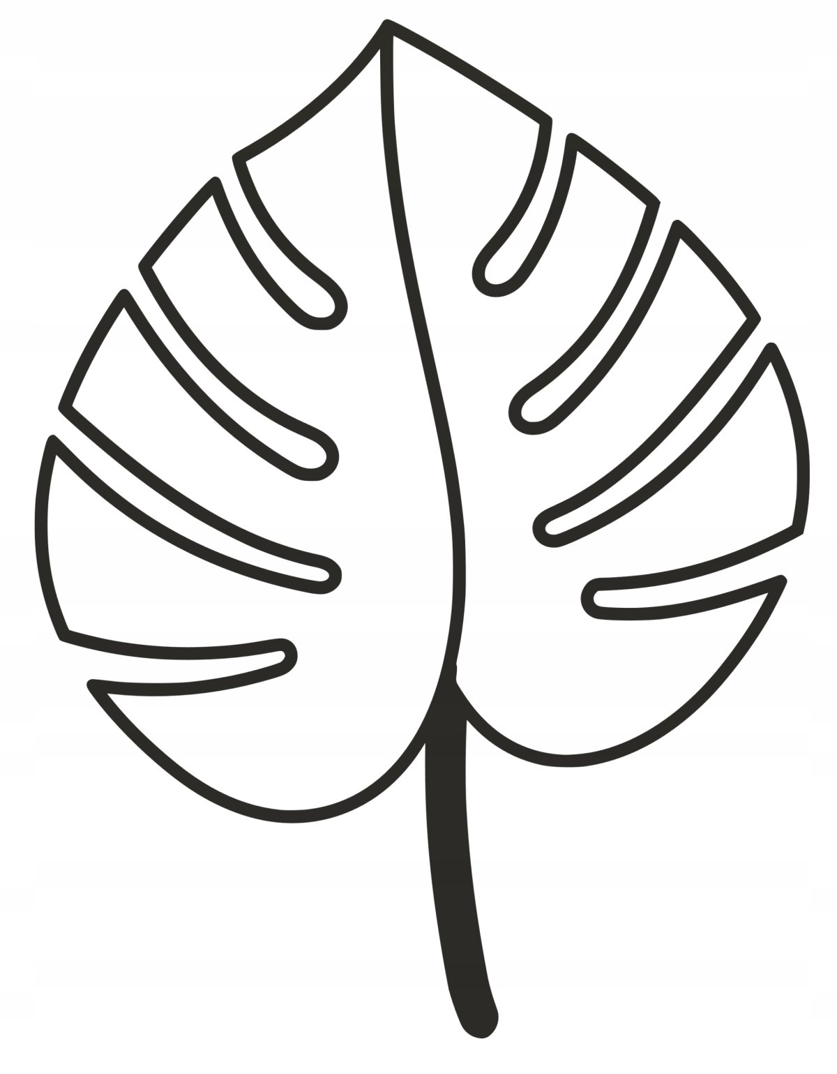 Лист монстеры для вырезания