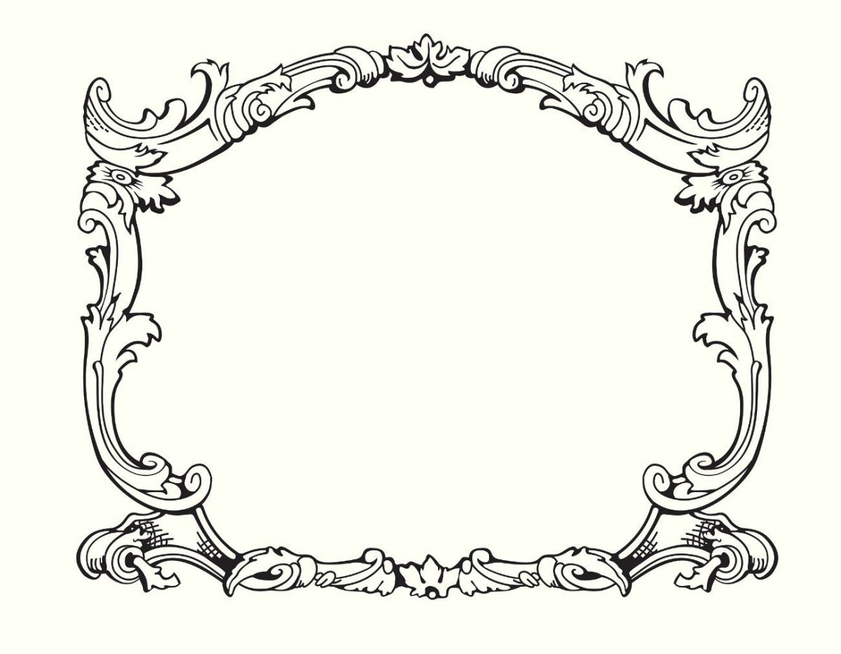 Рамка для поздравления черно белая