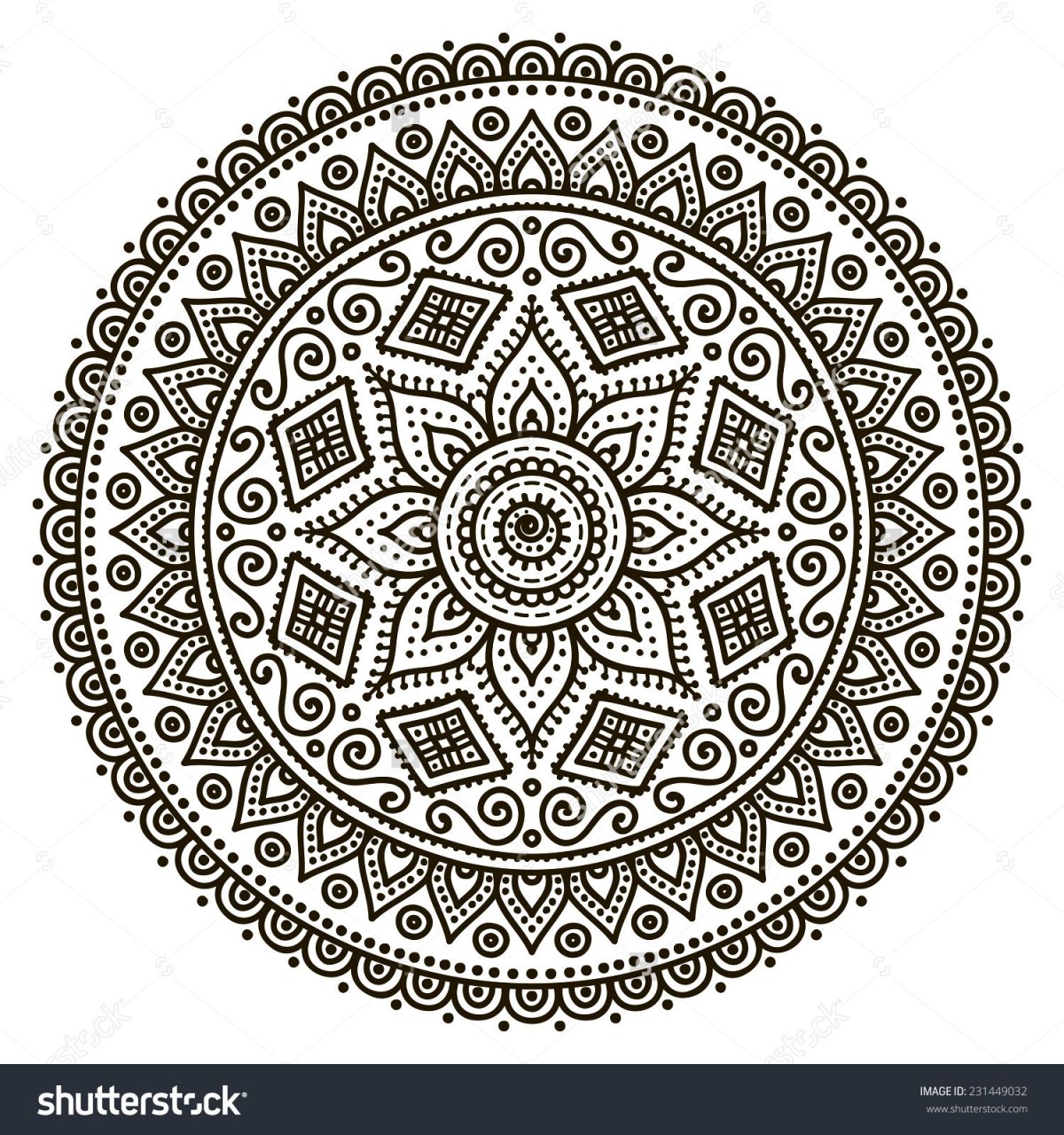 Узор в круге