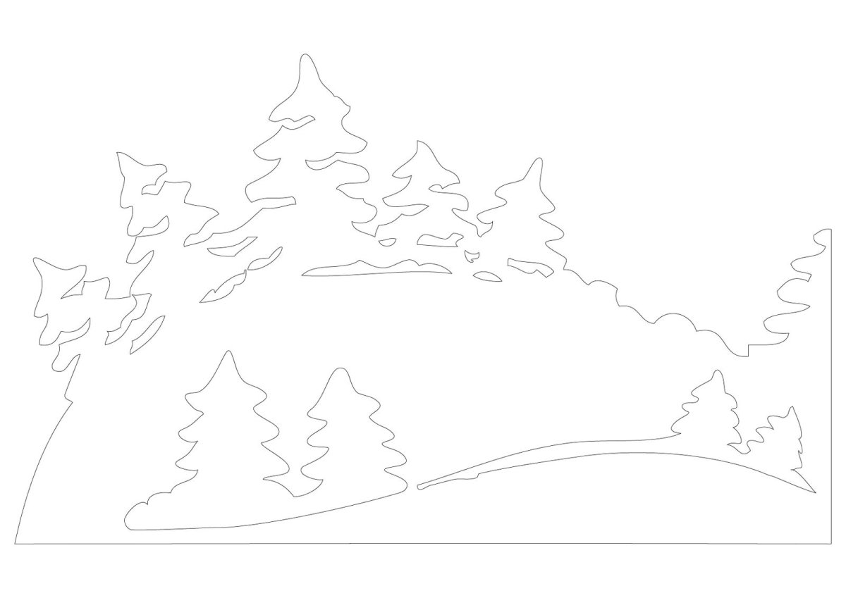 Сугробы трафареты на окна