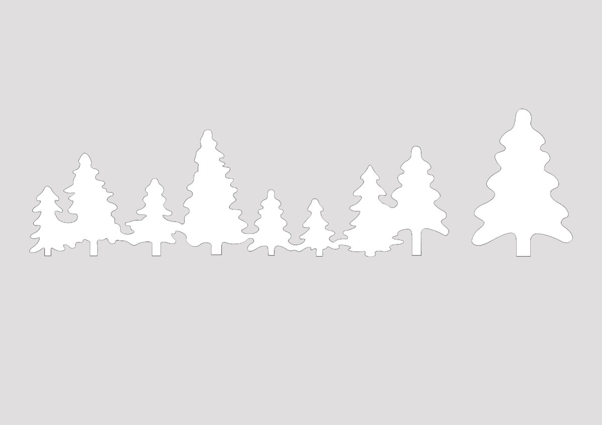 Трафареты на окна домики