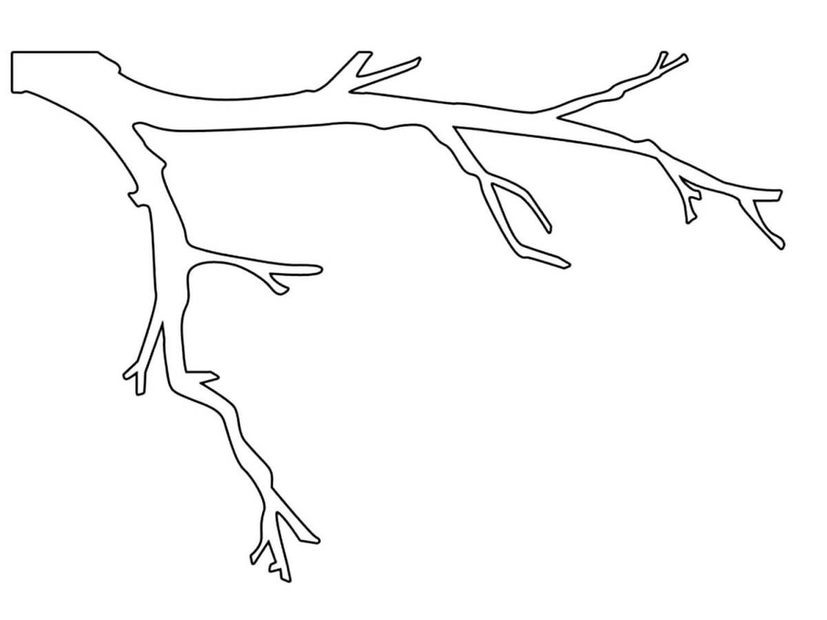 Зимний пейзаж на окна из бумаги