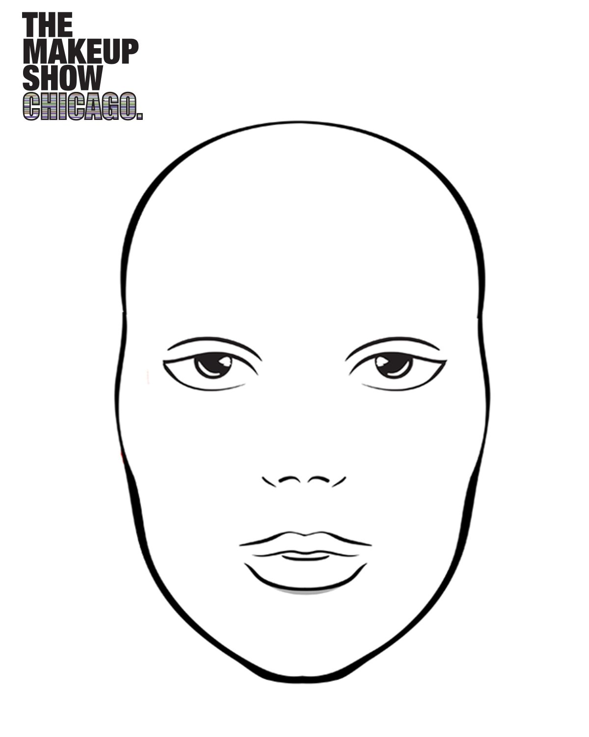 Эскиз лица без бровей
