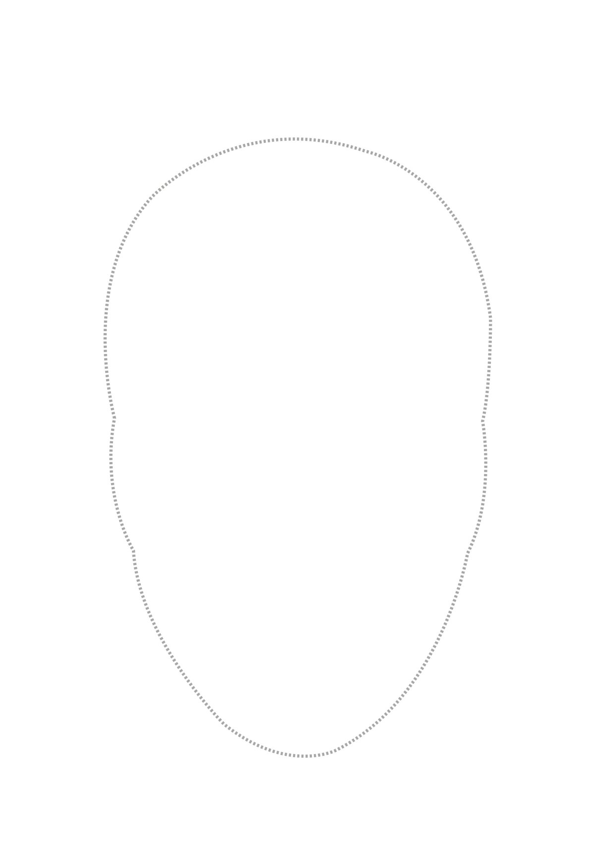 Очертания лица женщины