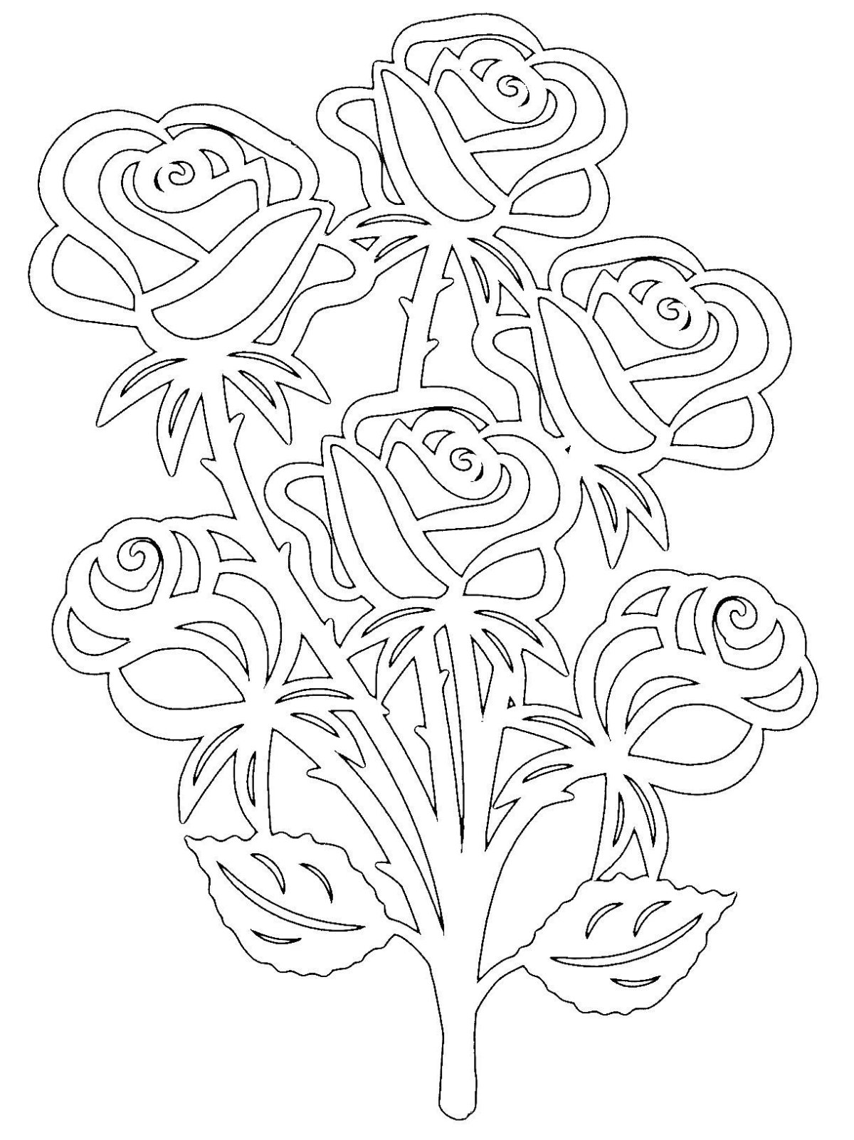 Вырезные цветы на окна