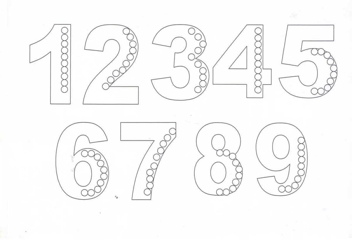 Трафареты цифр для вырезания