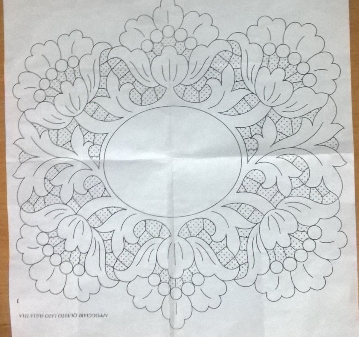 Схема Ришелье салфетки круглой