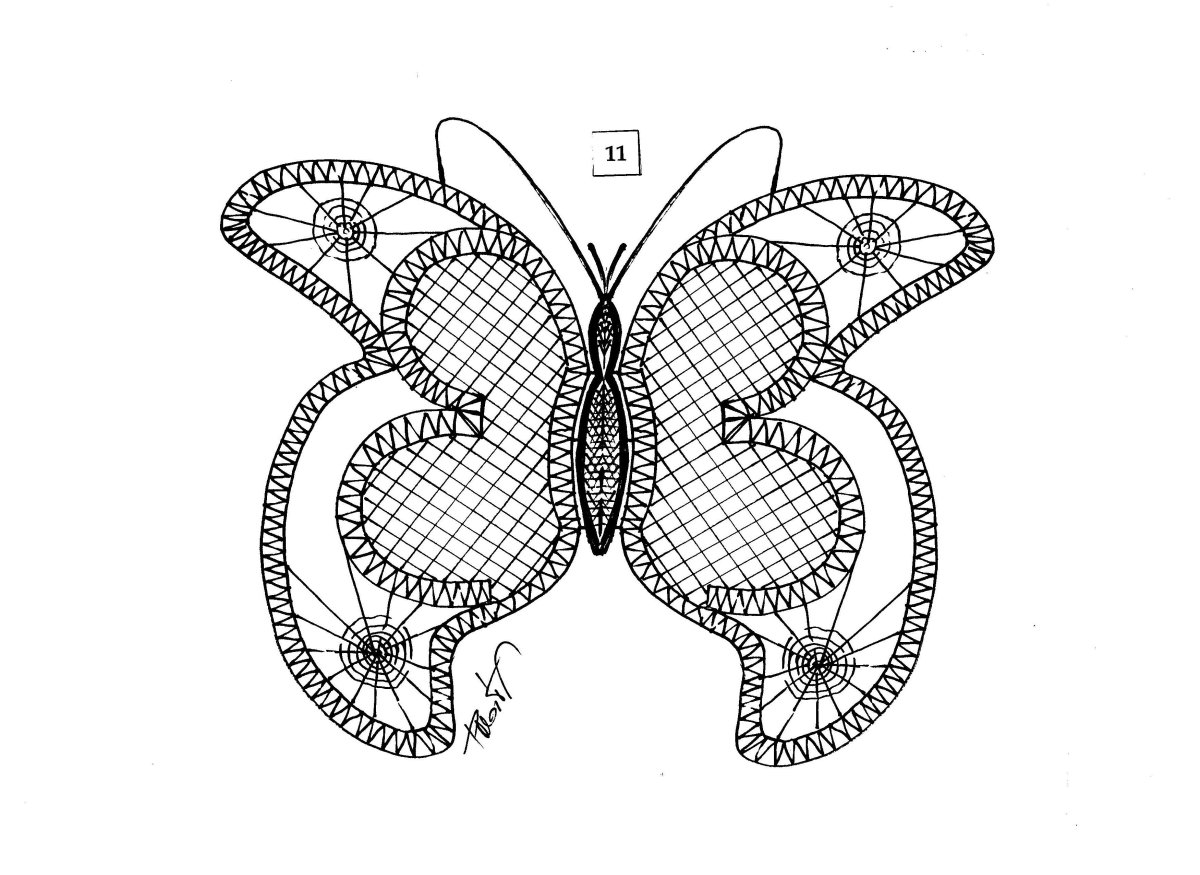 Сколок бабочка Вологодское кружево